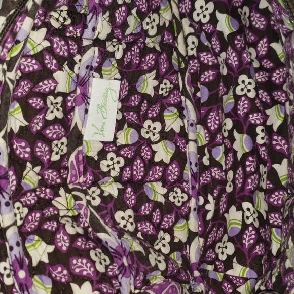 Vera Bradley Plum Petals Purse - Picture 11 of 16